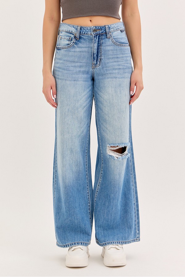 Mid Rise Wide Leg